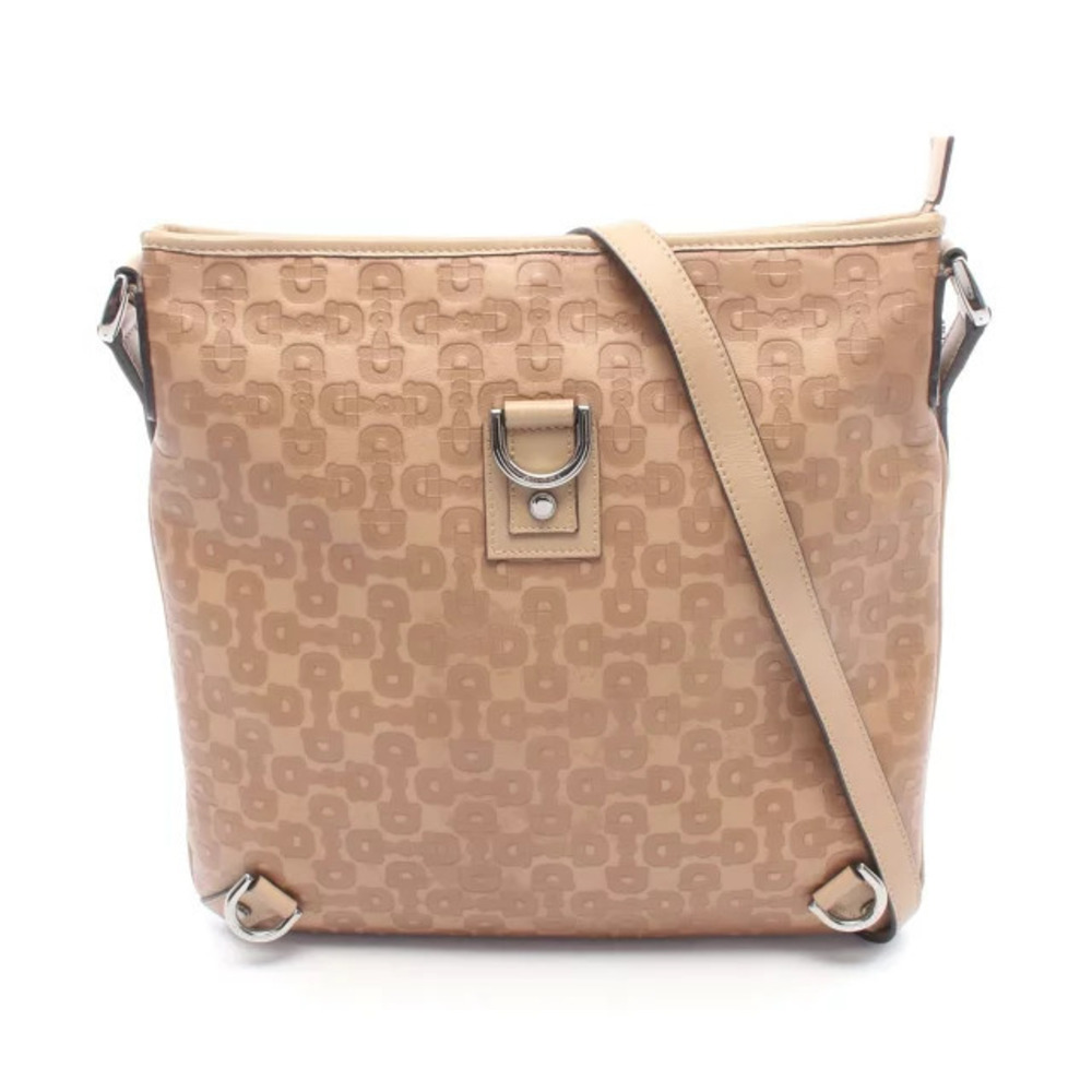 Gucci Abbey Horsebit Shoulder Bag Leather Brown
